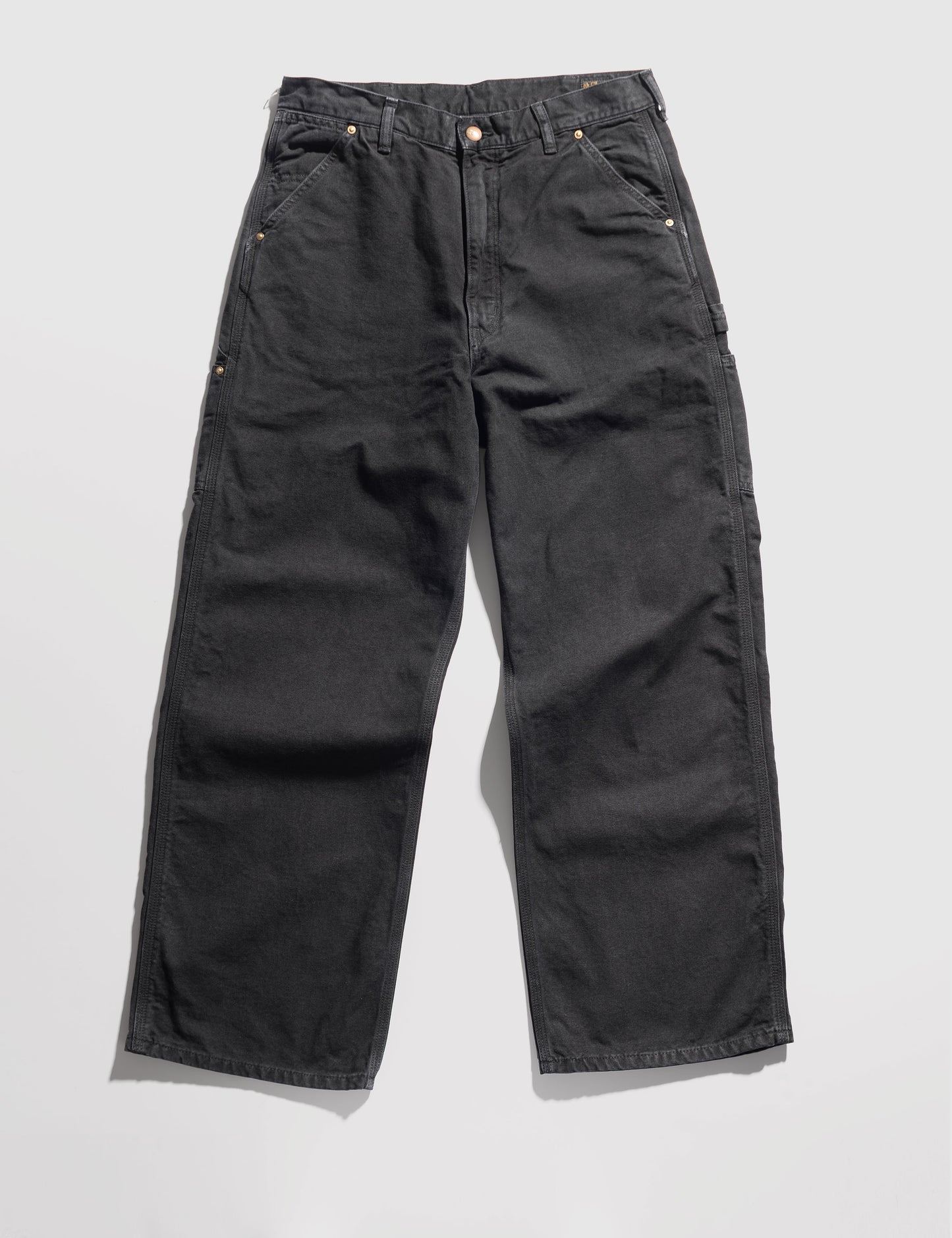 Dad Fit Oxford Painter Pants - Black