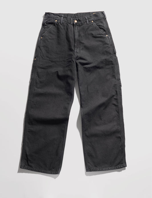 Dad Fit Oxford Painter Pants - Black