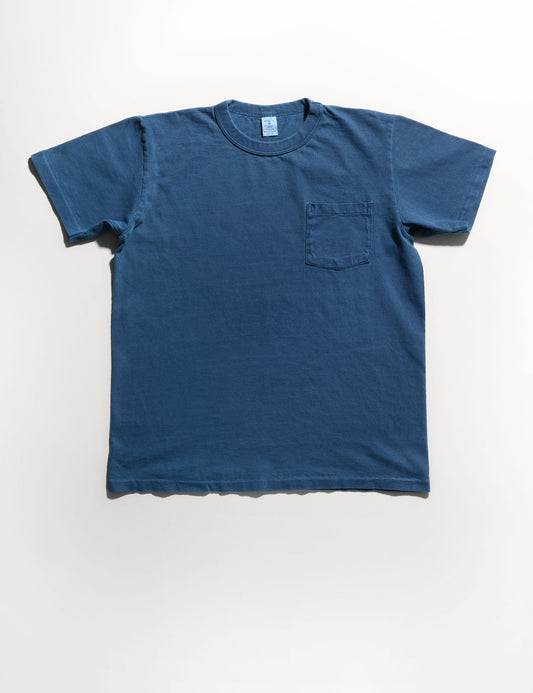 Pigment-Dyed Pocket Tee in True Blue