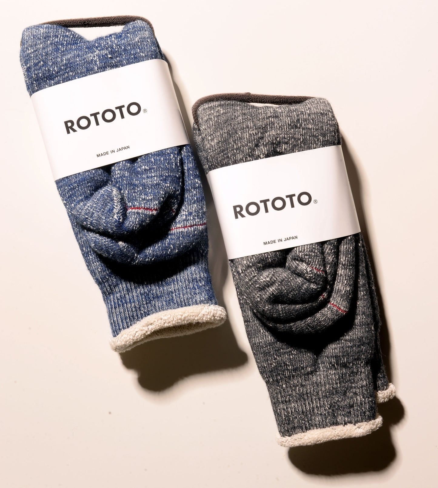 Double Face Crew Socks - Charcoal