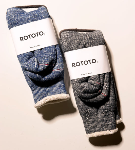 Double Face Crew Socks - Deep Ocean