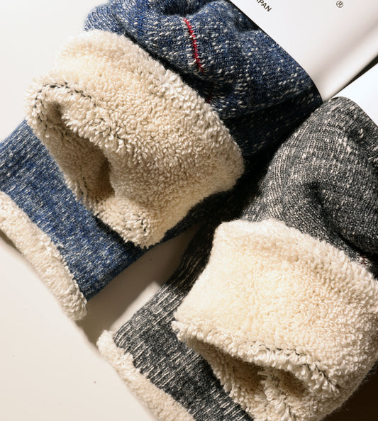 Double Face Crew Socks - Charcoal