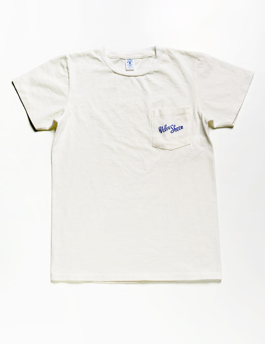 Logo Tee with Pocket - White