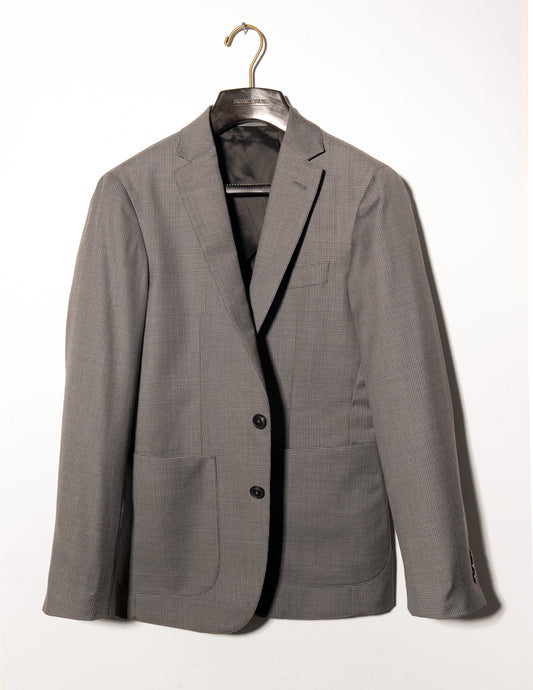 FINAL SALE: BKT35 Unstructured Jacket in Classic Plaid - Dark Gray