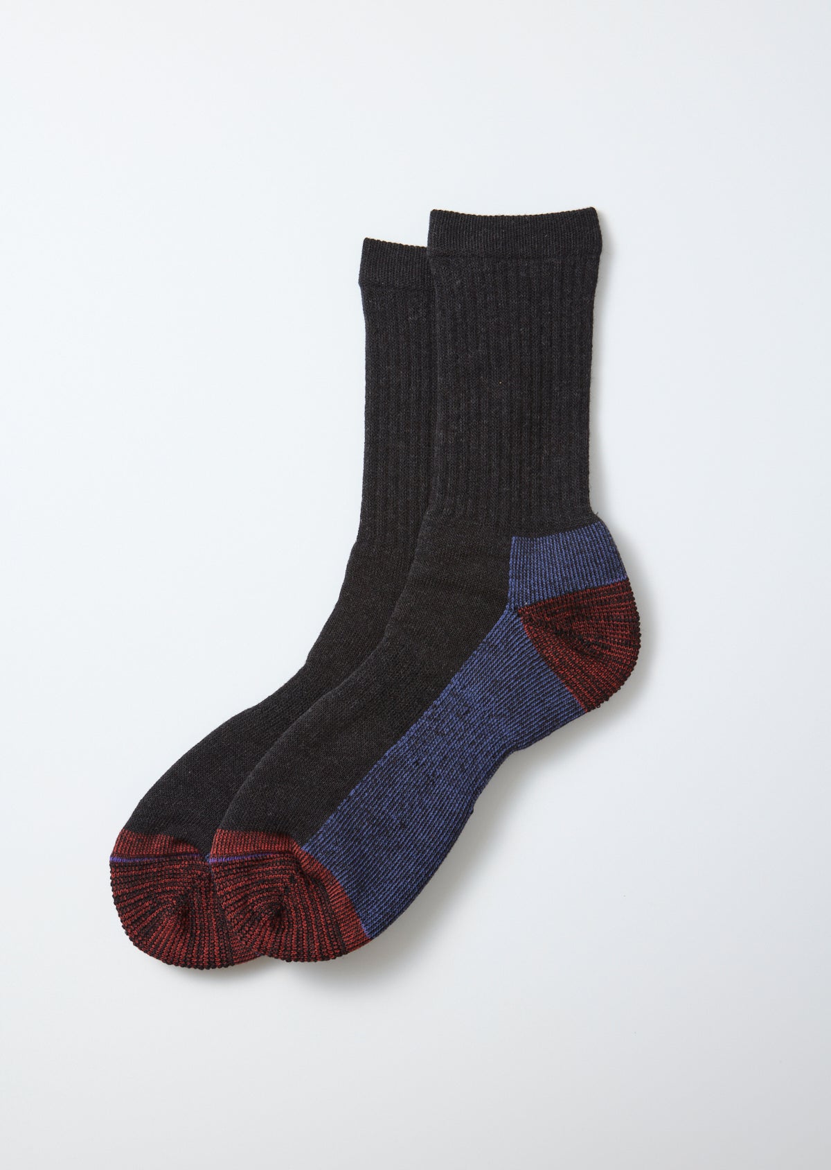 Double Face Merino Pile Socks - Dark Green