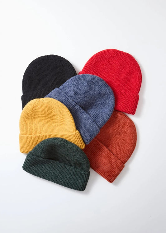 Washable Merino Seamless Beanie - Navy Blue