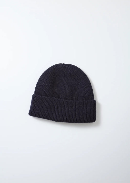 Washable Merino Seamless Beanie - Navy Blue