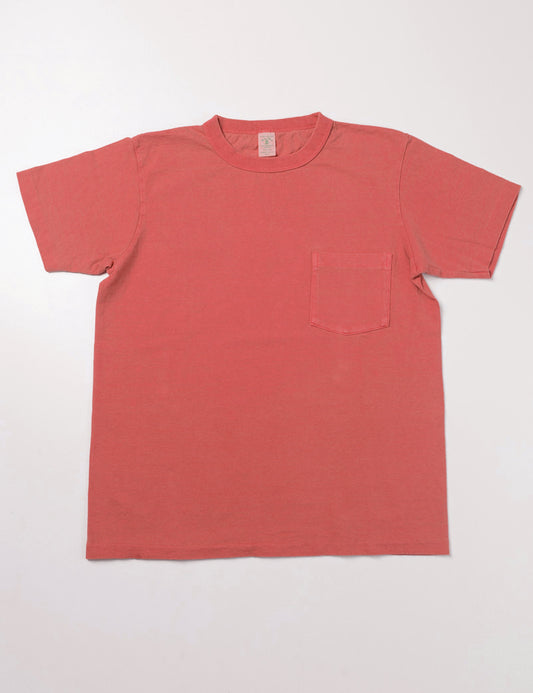 FINAL SALE: Pigment Pocket Tee in Washed Red