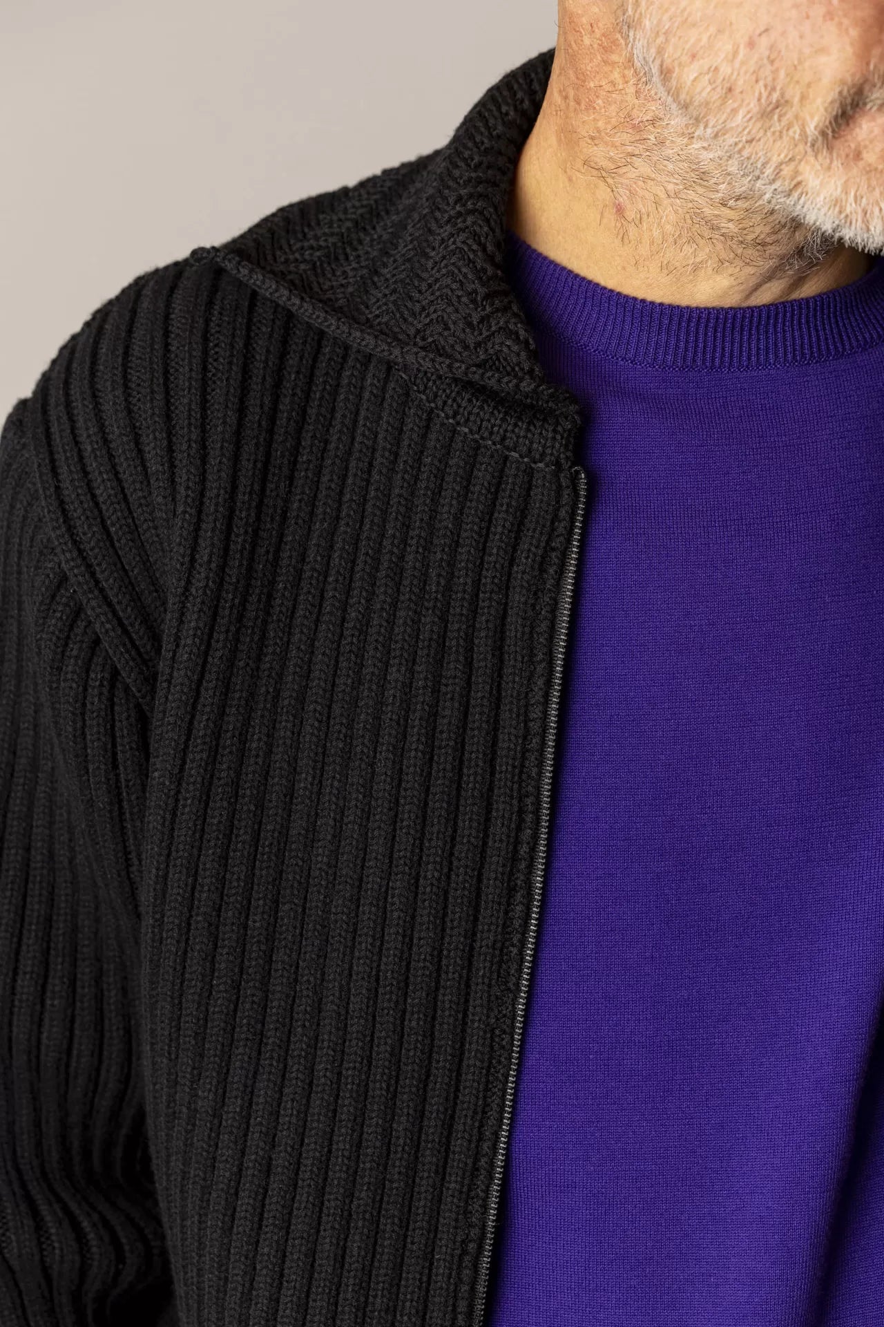 Knit Cotton Sweater - Royal