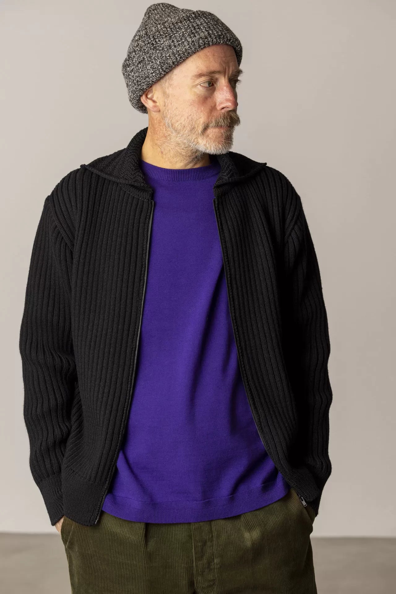 Knit Cotton Sweater - Royal