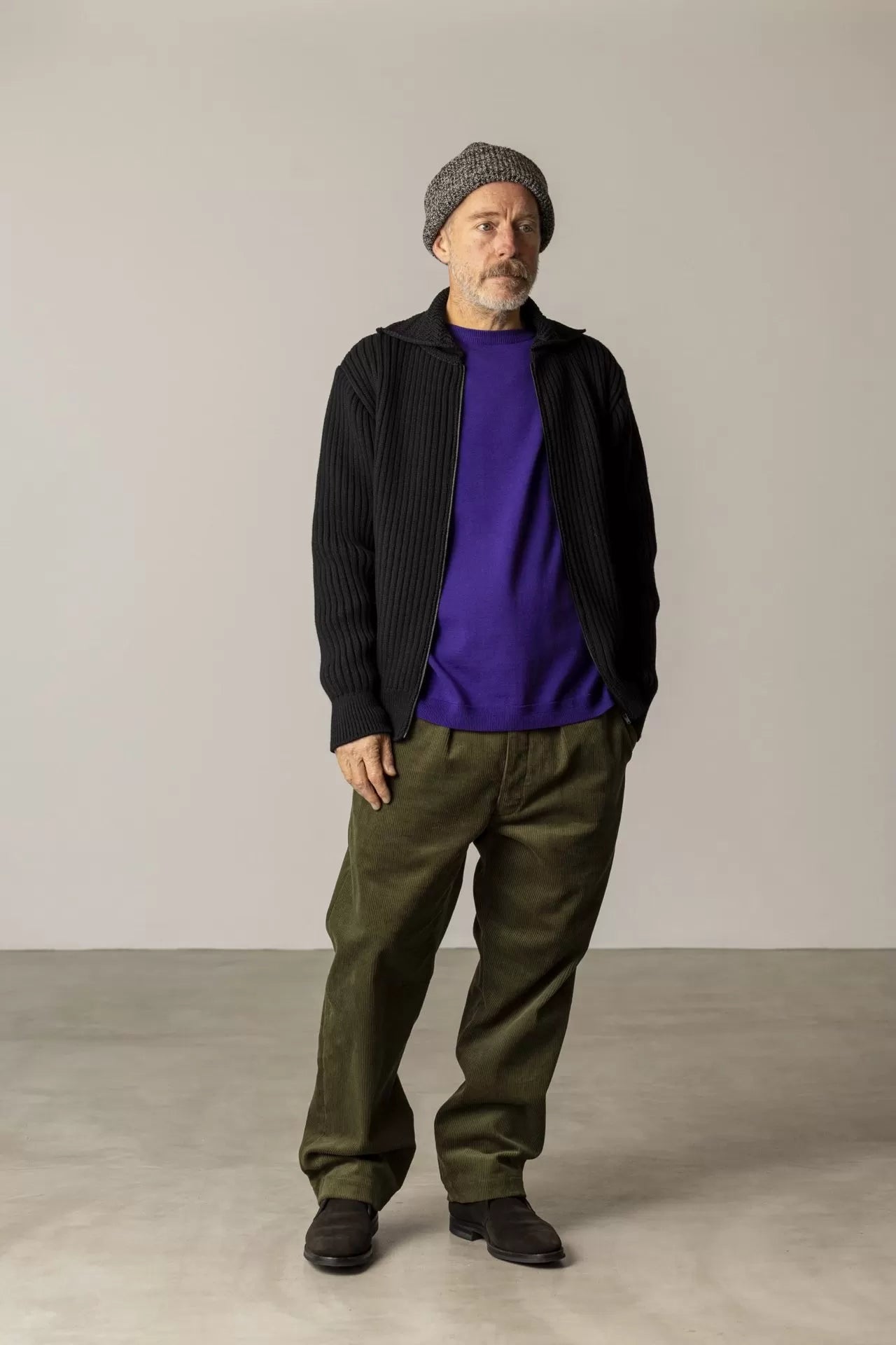 Knit Cotton Sweater - Royal