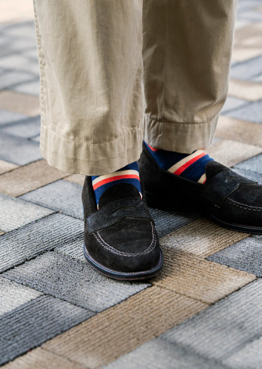 FINAL SALE: Rugby Stripe Socks - Green