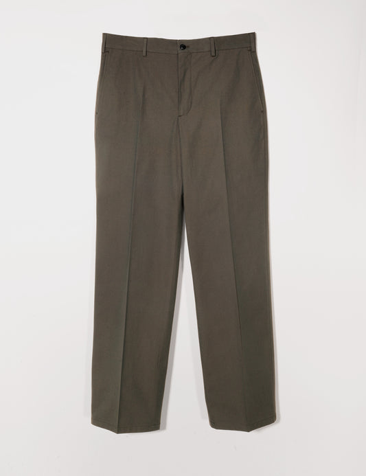 Brooklyn Tailors BKT36 Straight Leg Pant in Crisp Cotton Blend - Petrol full length flat shot
