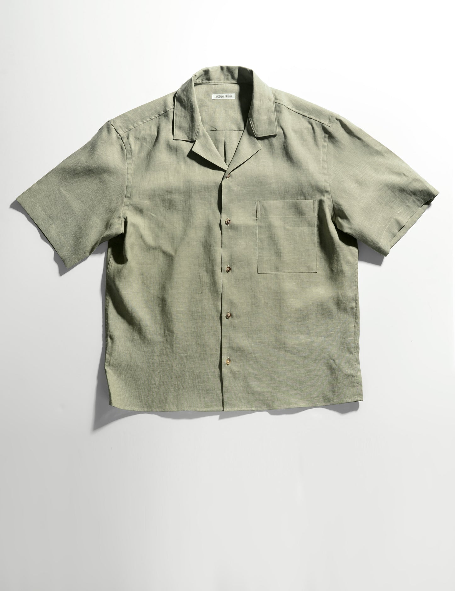 BKT18 Camp Shirt in Summer Weight Linen - Pistachio