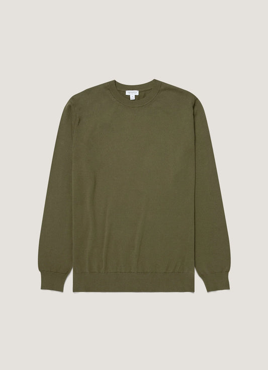 Lightweight Cotton Sweater - Khaki