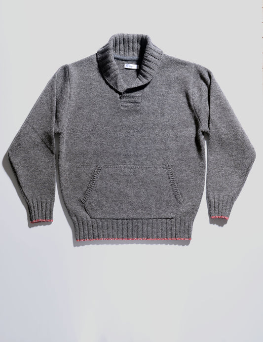 Shawl Collar Sweater - Charcoal