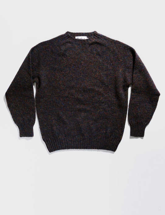 Classic Fit Shaggy Shetland Sweater - Volcano