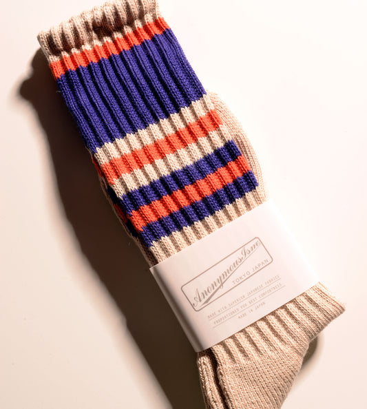 Hemp Random Line Pile Crew - Purple