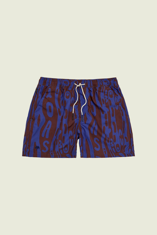 Flat front shot of OAS Thenards Jiggle Swim Shorts