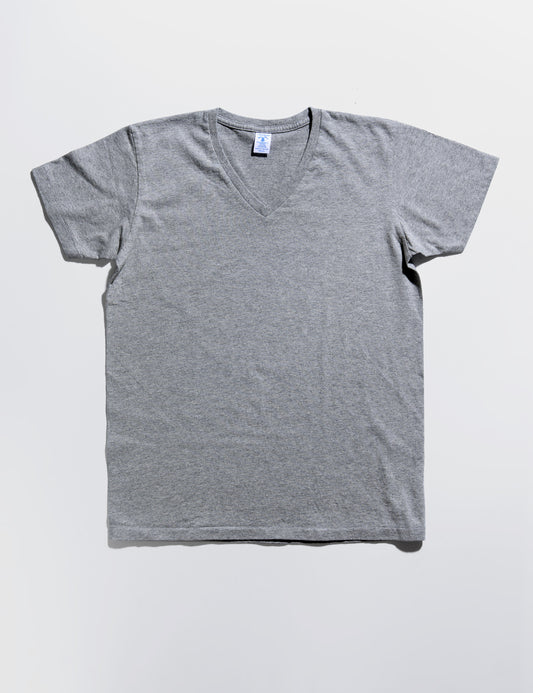FINAL SALE: Short Sleeve V-Neck Tee in Heather Gray