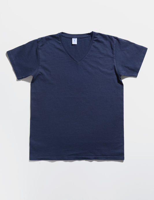 FINAL SALE: Short Sleeve V-Neck Tee in Navy