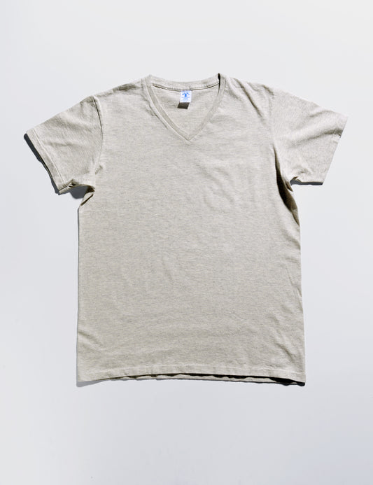 FINAL SALE: Short Sleeve V-Neck Tee in Oatmeal