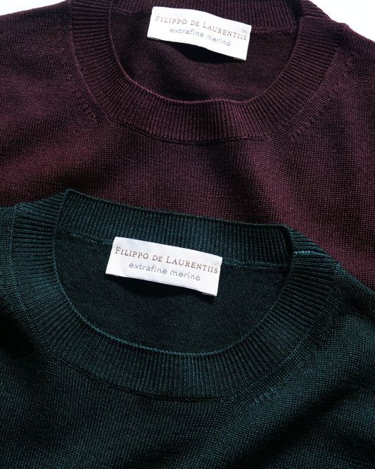 Vintage Merino Crewneck - Bordeaux