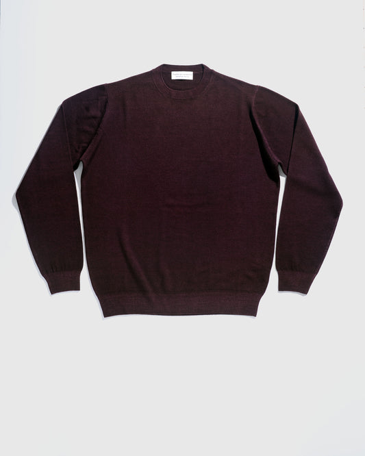 Vintage Merino Crewneck - Bordeaux