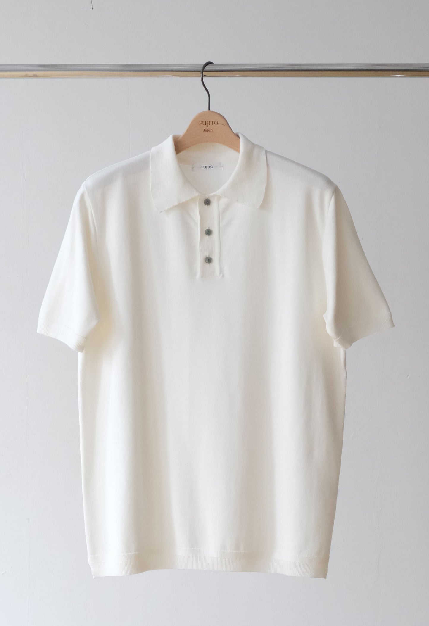 Easy Knit Polo in White