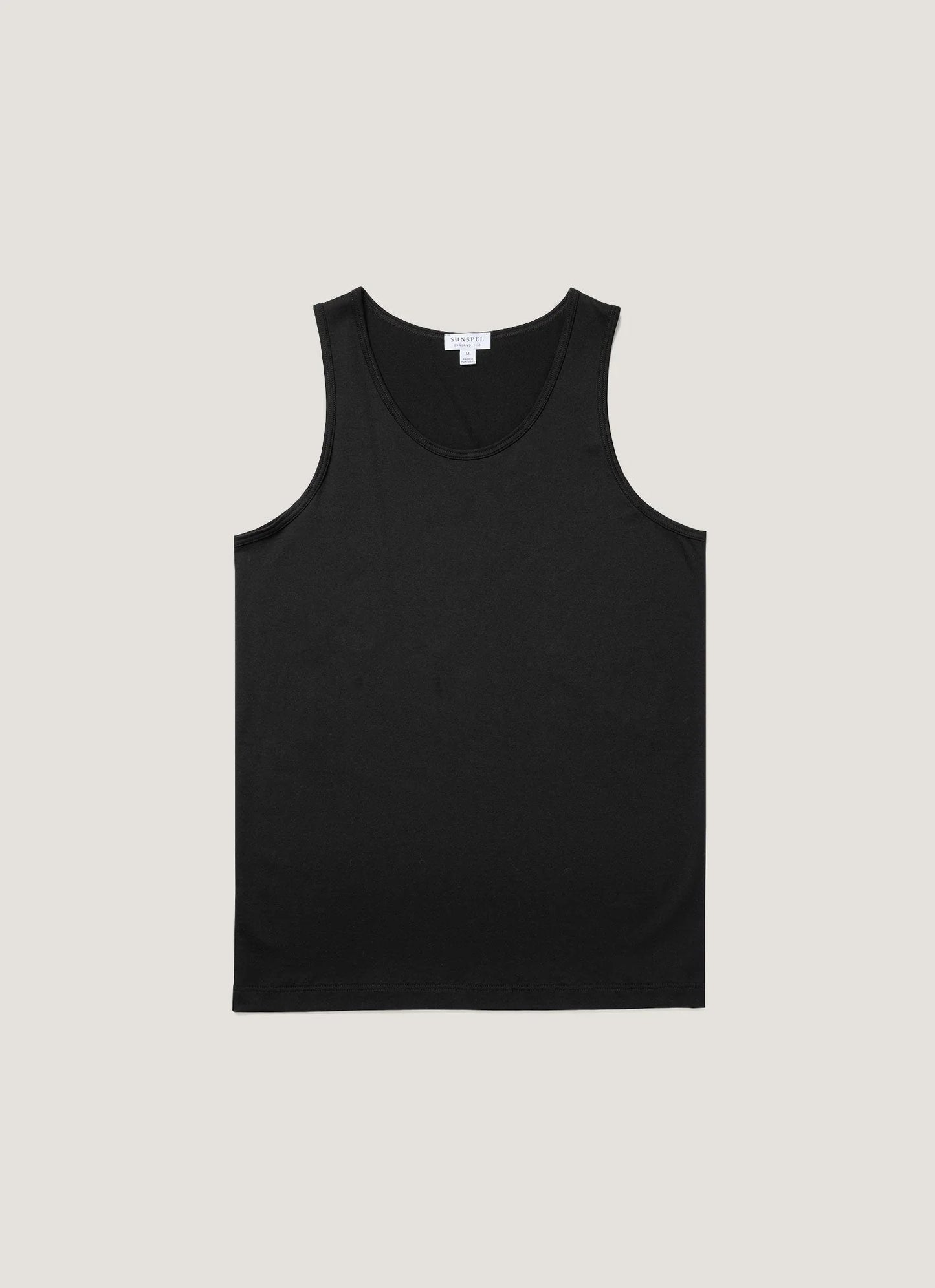 Superfine Cotton Underwear Tank - Black