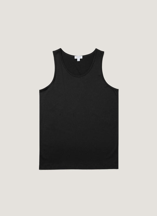 Superfine Cotton Underwear Tank - Black