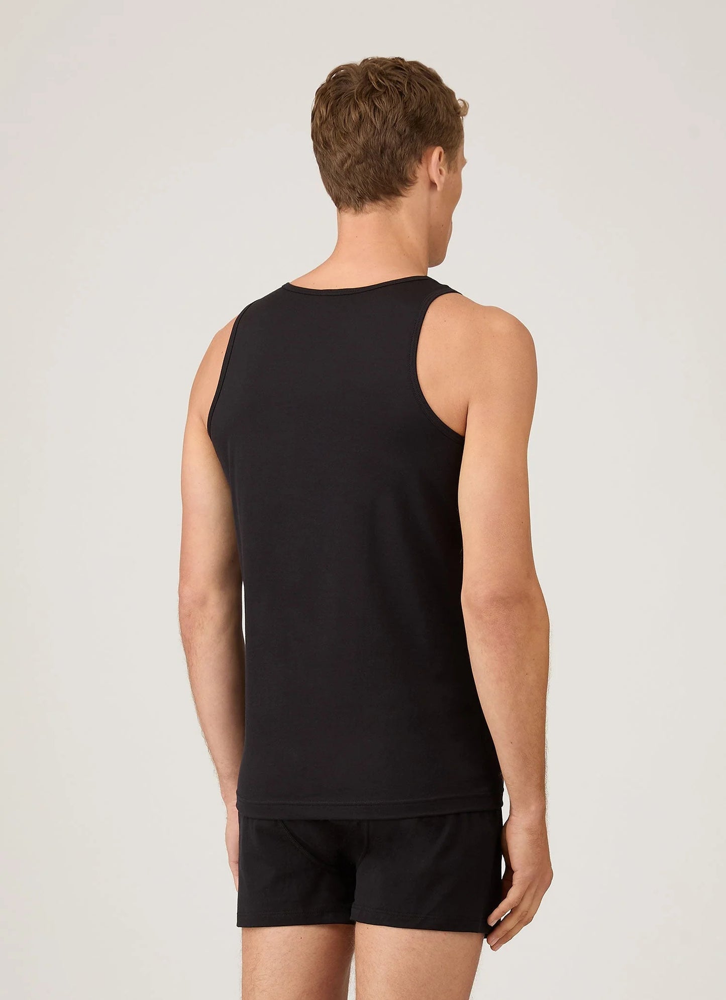 Superfine Cotton Underwear Tank - Black