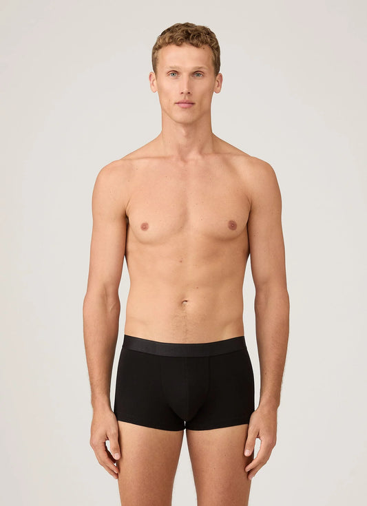 Stretch Cotton Trunks 3-Pack - Black