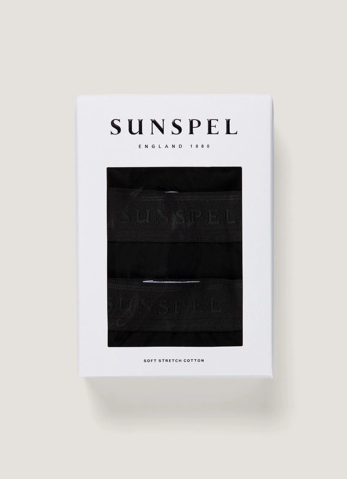Stretch Cotton Trunks 3-Pack - Black