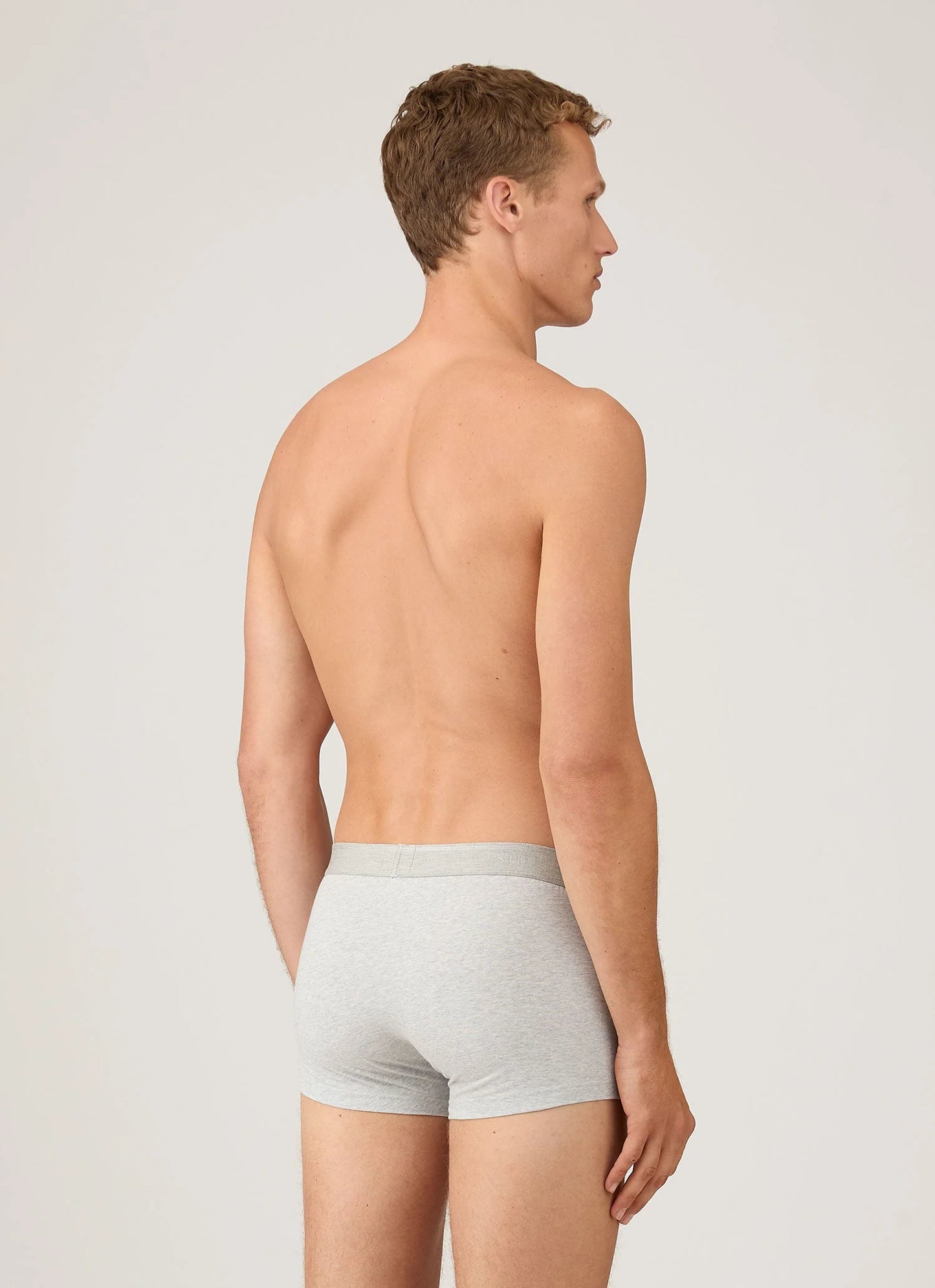 Stretch Cotton Trunks 3-Pack - Grey Melange