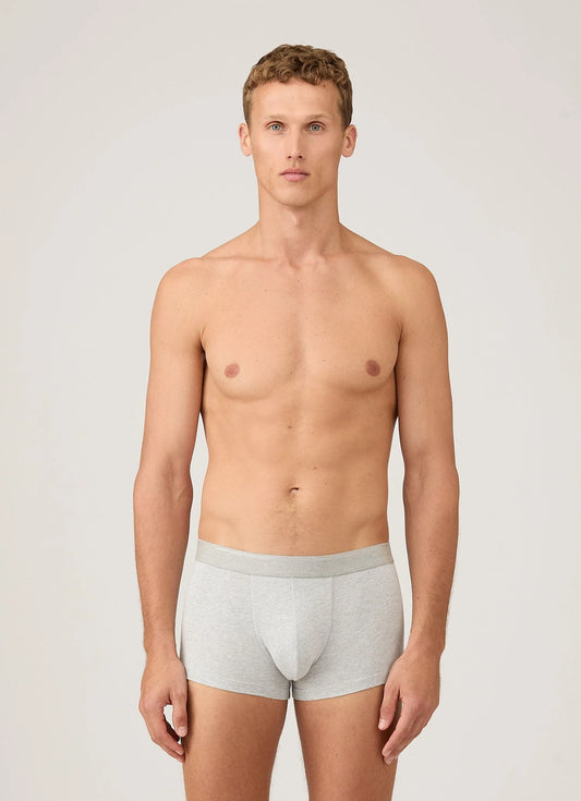 Stretch Cotton Trunks 3-Pack - Grey Melange
