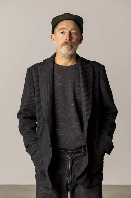 Knit Cotton Sweater - Heathered Charcoal