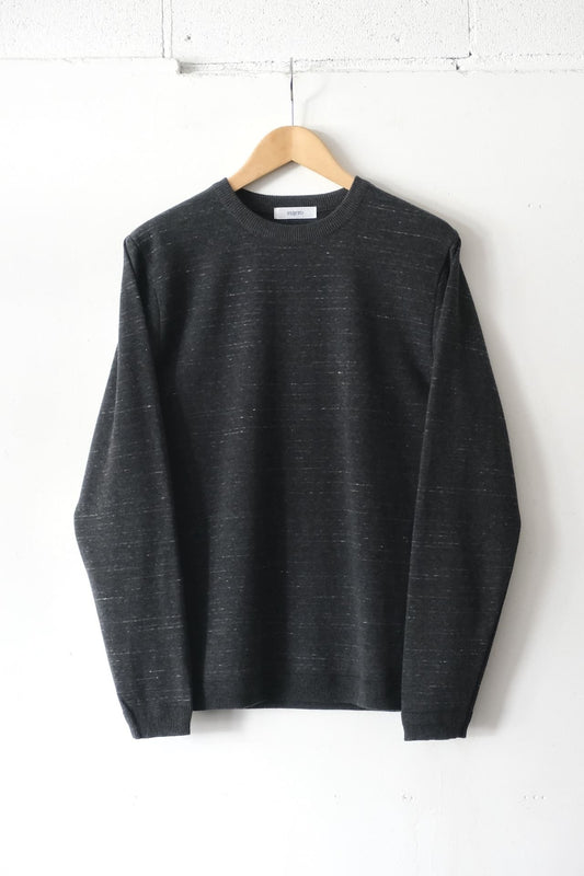 Knit Cotton Sweater - Heathered Charcoal