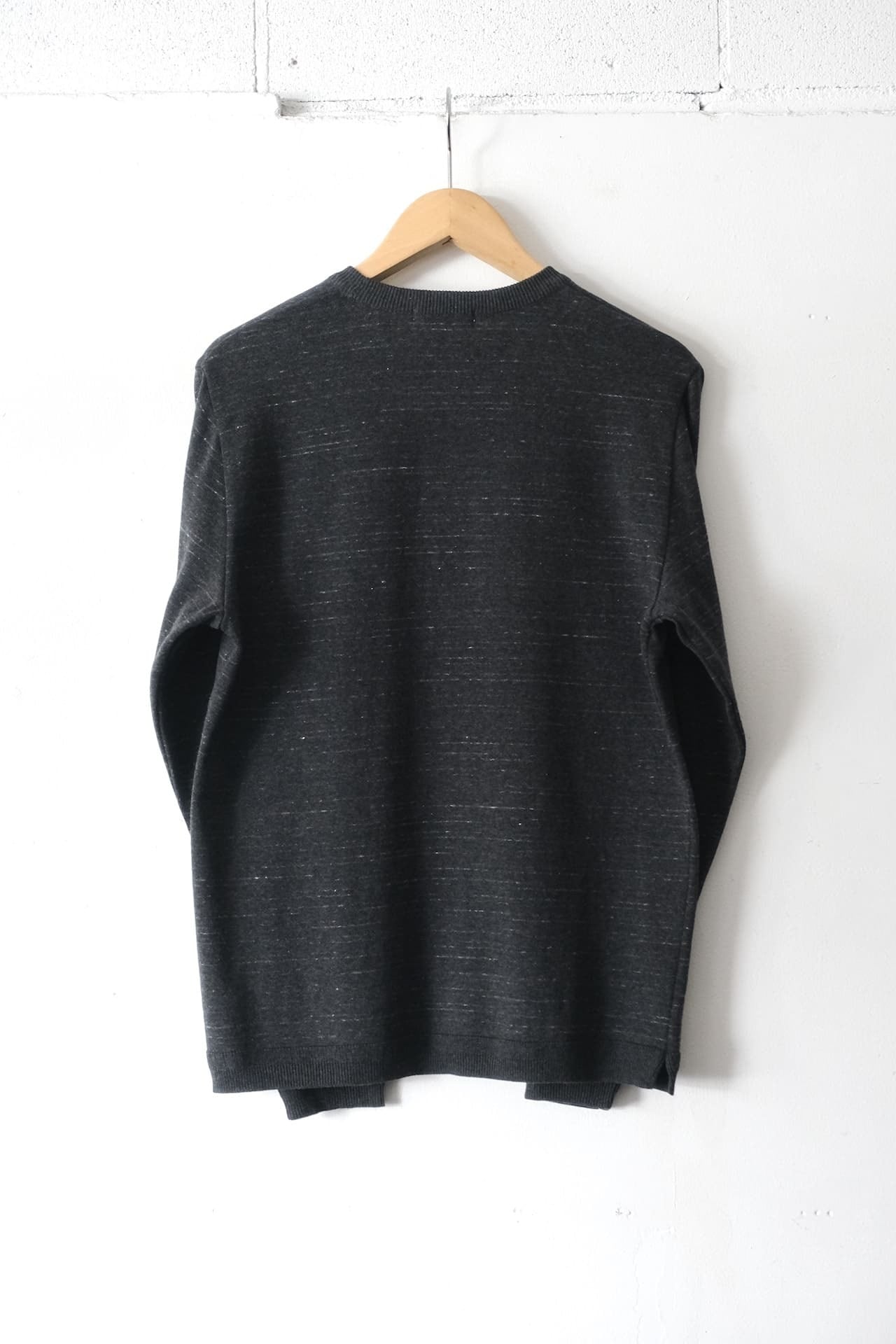 Knit Cotton Sweater - Heathered Charcoal