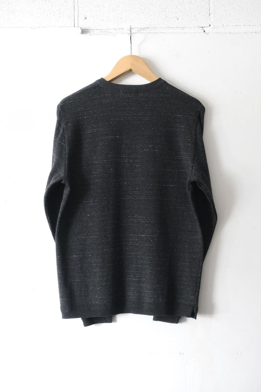 Knit Cotton Sweater - Heathered Charcoal