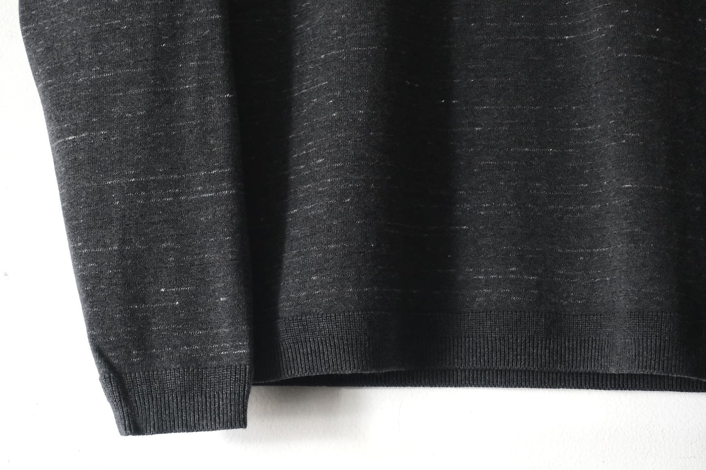 Knit Cotton Sweater - Heathered Charcoal