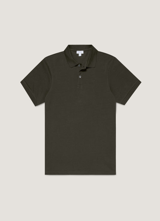 Short Sleeve Pique Polo - Forest Green