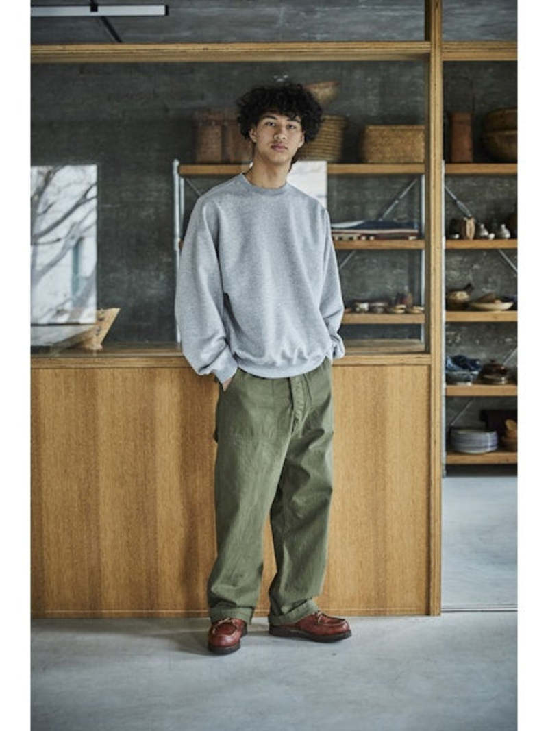 Herringbone Vintage Fit Fatigue Pants - Army Green