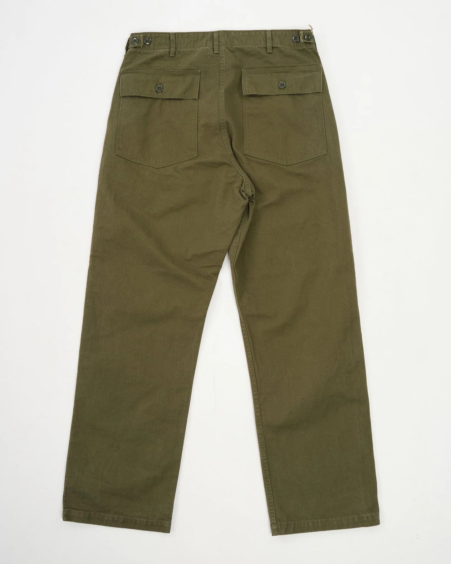 Herringbone Vintage Fit Fatigue Pants - Army Green