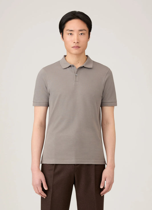 Short Sleeve Pique Polo - Iron Gray
