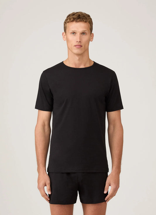 Superfine Cotton Underwear T-shirt - Black