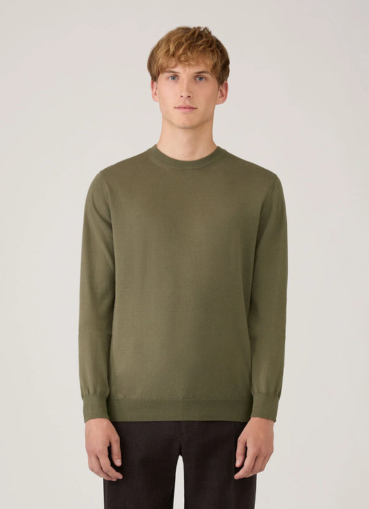 Lightweight Cotton Sweater - Khaki