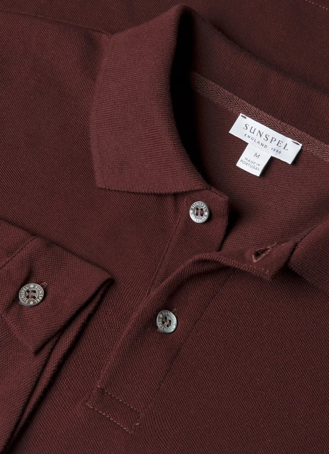 Long Sleeve Pique Polo - Bakelite