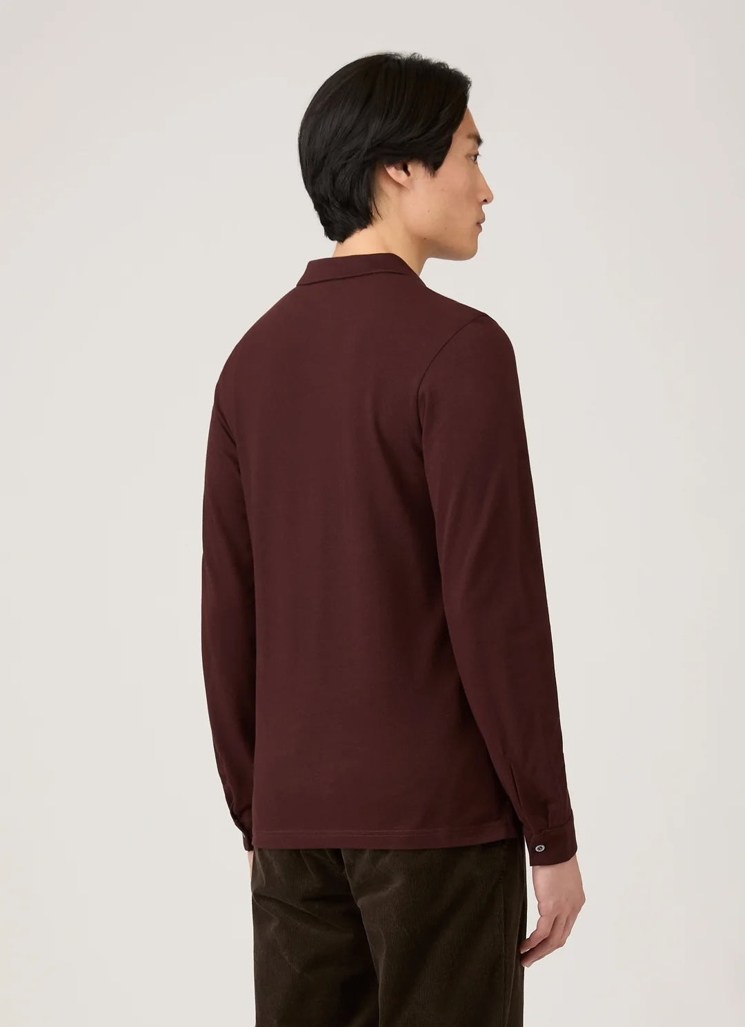 Long Sleeve Pique Polo - Bakelite