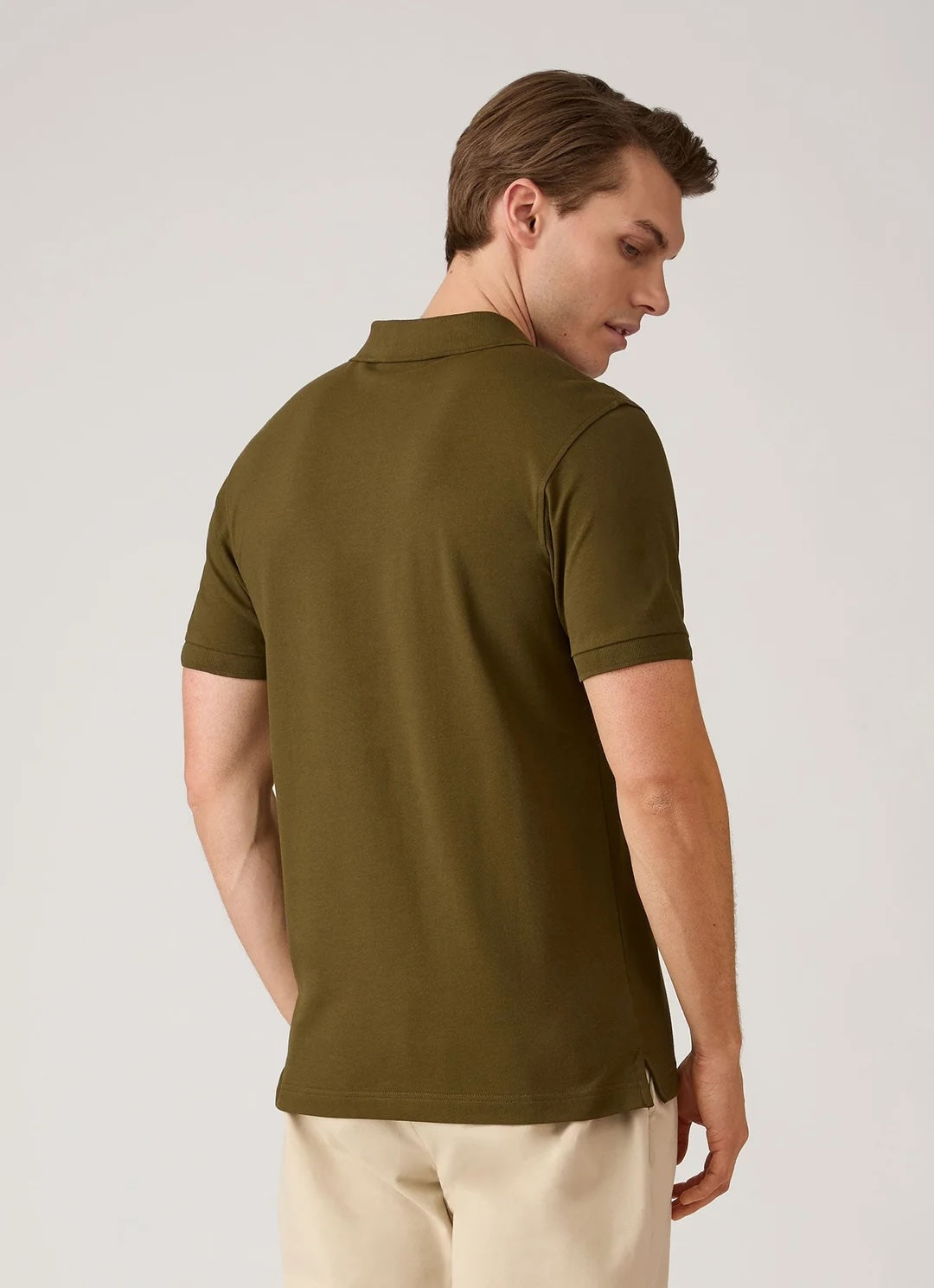 Short Sleeve Pique Polo - Loden Green